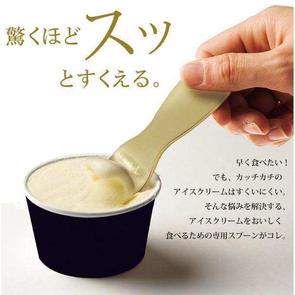 アイスクリーム スプーン じわっととろける アルミ 溶ける 熱伝導