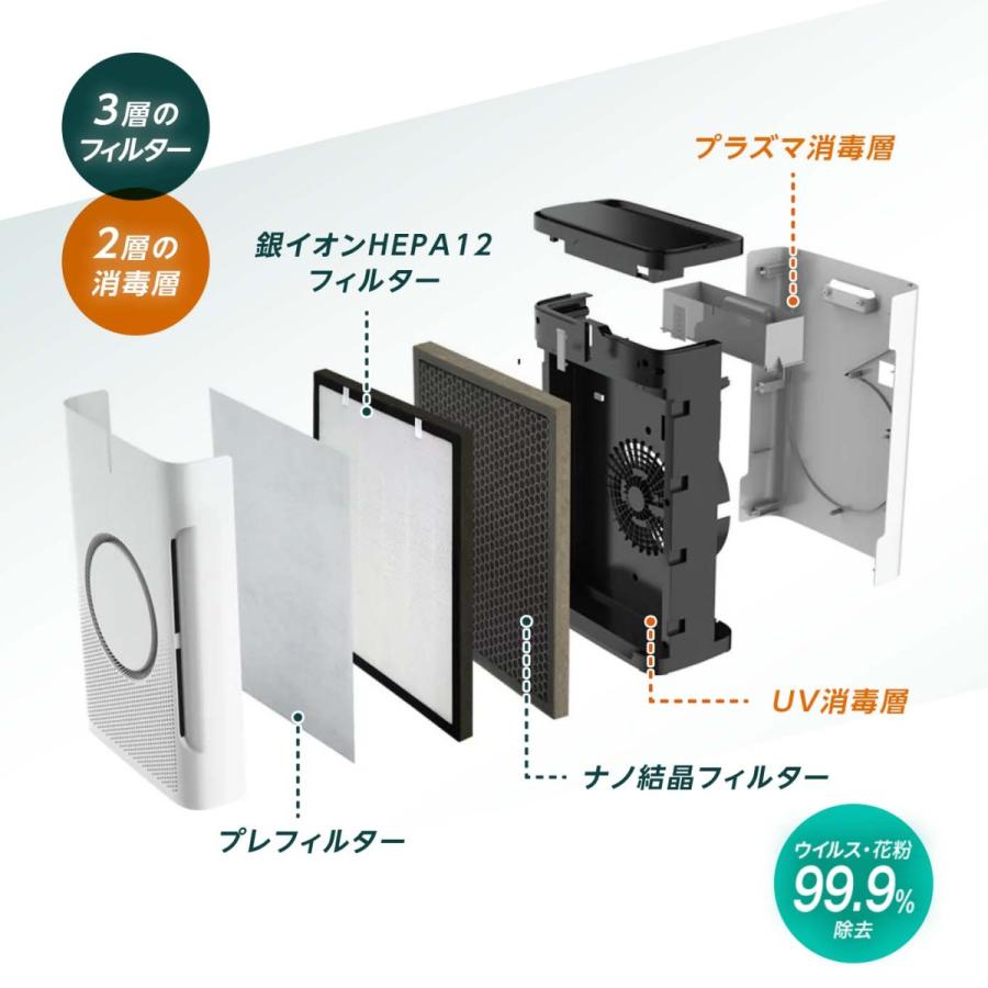 頂点デザイン 空気清浄機 空気清浄器 AG+ 銀イオン 除菌 ダニ 花粉対策