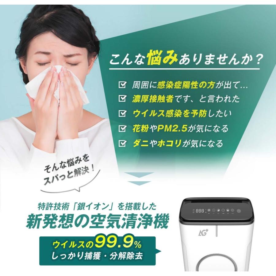 頂点デザイン 空気清浄機 空気清浄器 AG+ 銀イオン 除菌 ダニ 花粉対策