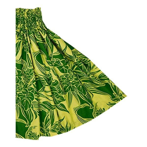 フラダンス パウスカート ハワイアンプリント パウ グリーン : トーチ
