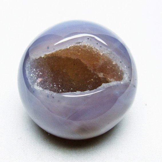 アゲート 笑口丸玉 ジオード スフィア 丸玉 一点物 141-5150 : 天然石