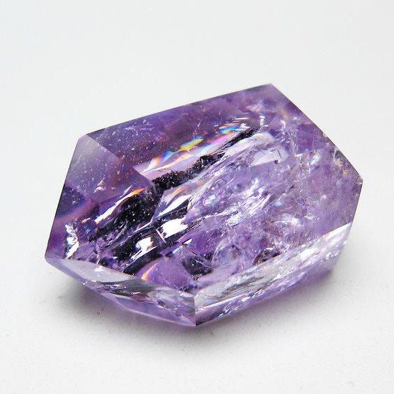 アメジスト 原石 虹入り アイリスクォーツ 一点物 171-5841 : 天然石