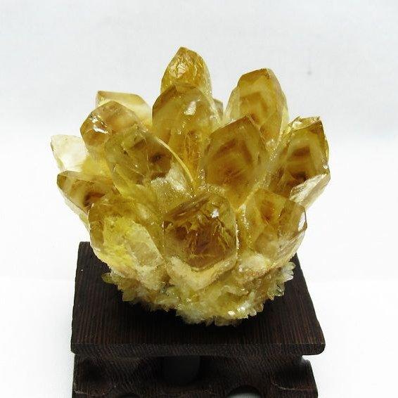 シトリン クラスター シトリンクォーツ 原石 台座付属 一点物 182-8458