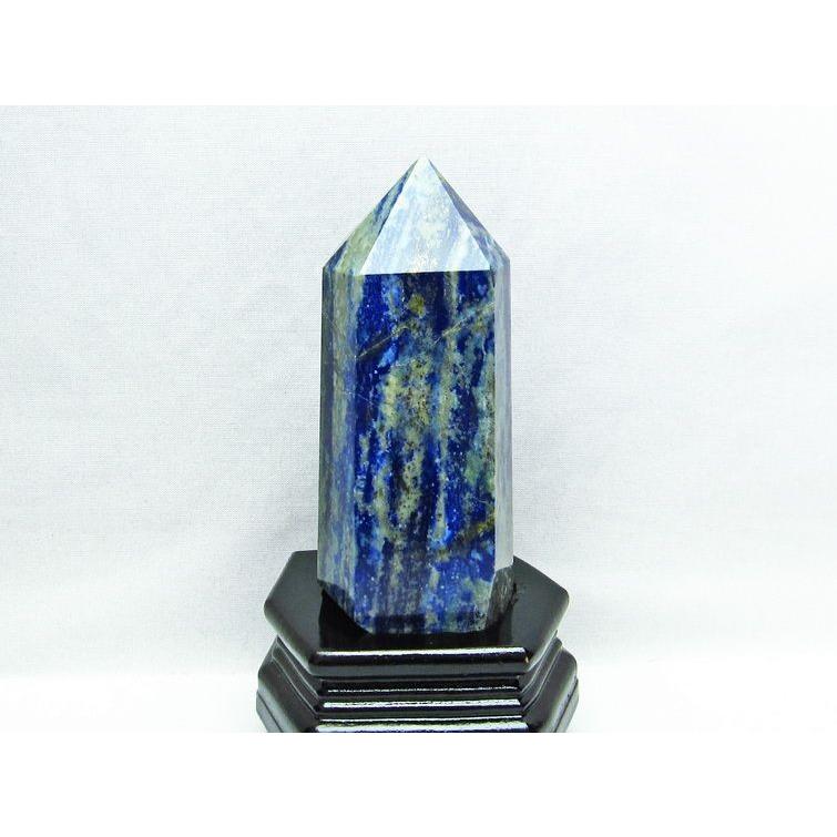 ラピスラズリ 原石 六角柱 台座付属 送料無料 一点物 152-808 : 天然石