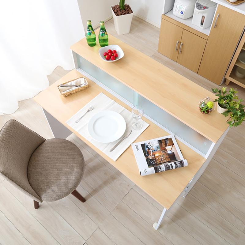 キッチンカウンター 幅 120cm ナチュラル色 全2色 対面式 バタフライ