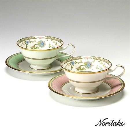 ノリタケ 【ノリタケ】≪ヨシノ≫ ティー・コーヒー碗皿ペア（色変り