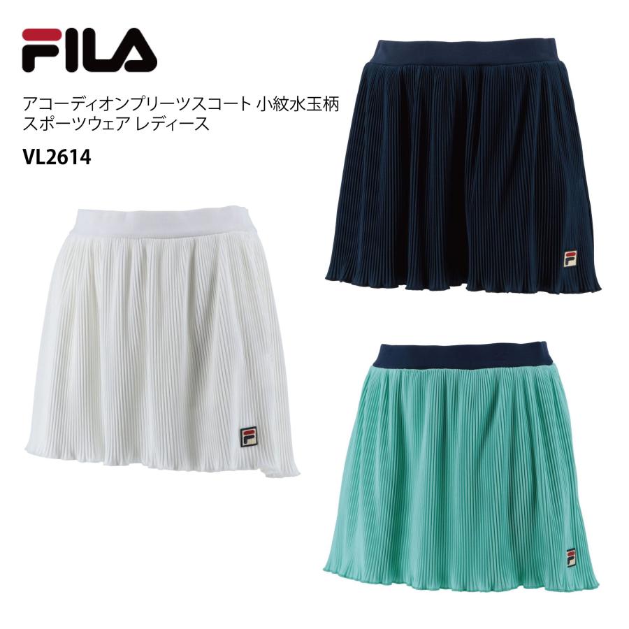 FILA（フィラ） SALE アコーディオンプリーツスコート 小紋水玉柄