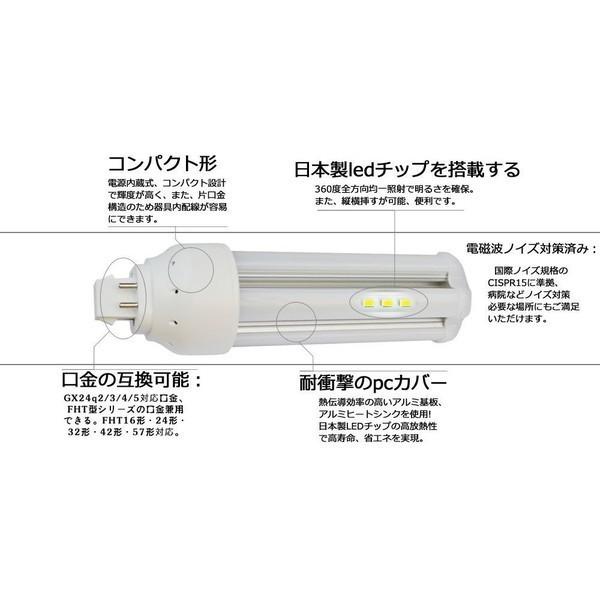 FHT32EX-W FHT32形代替用 LEDコンパクト蛍光灯 GX24Q兼用口金 消費電力