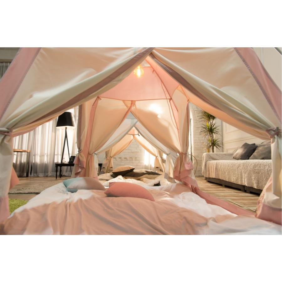 暖房テント 室内テント 温活 快眠 防寒 節電 コットン質感 洗える 4