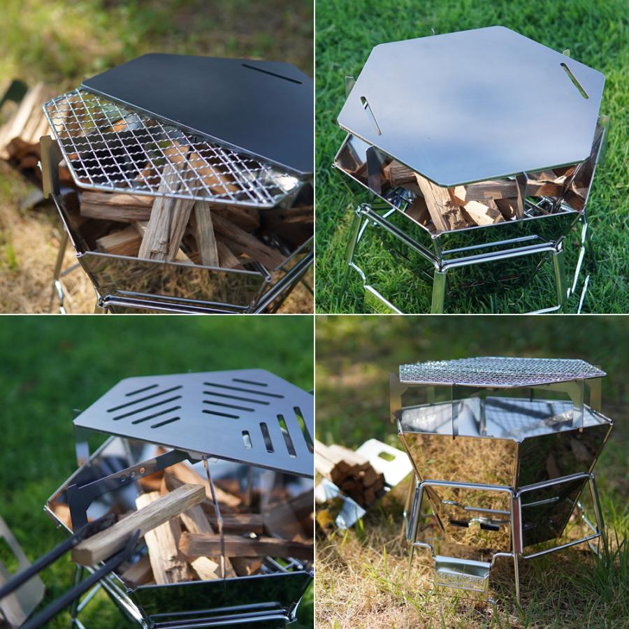 ZEOOR（ゼオール） キャプテンスタッグ ヘキサ ステンレス ファイア