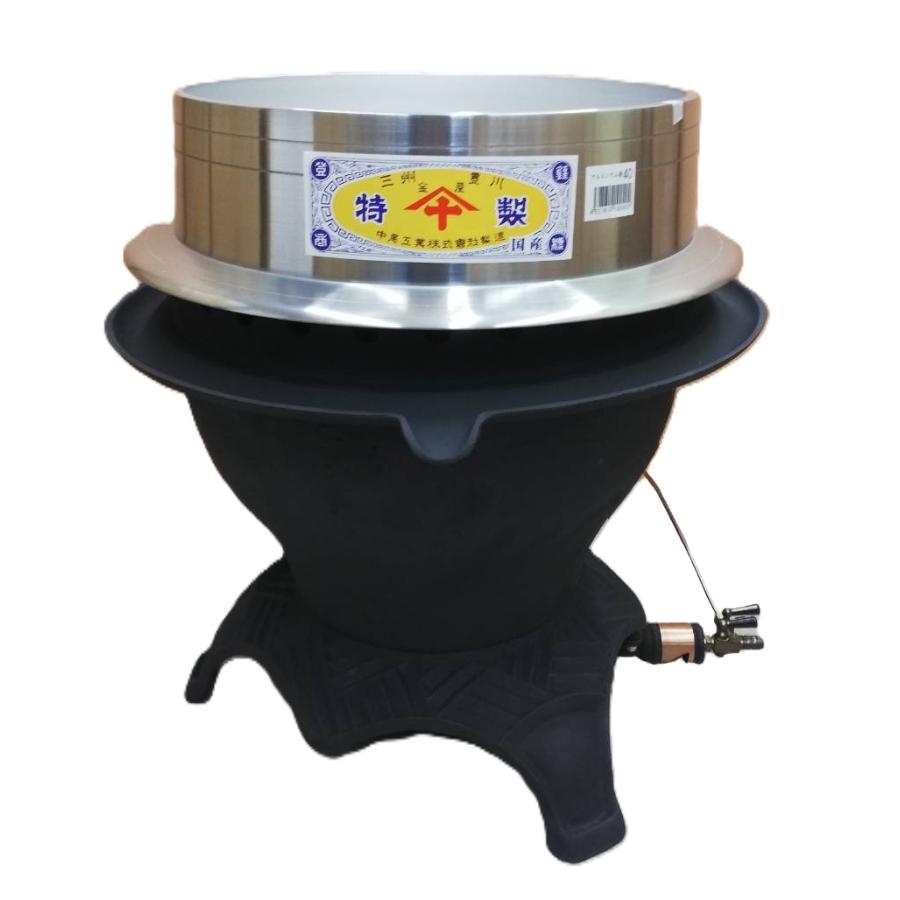 徳用2点セット) 鋳物 ガスかまど NO.60 羽釜 40cmセット ガスカマド