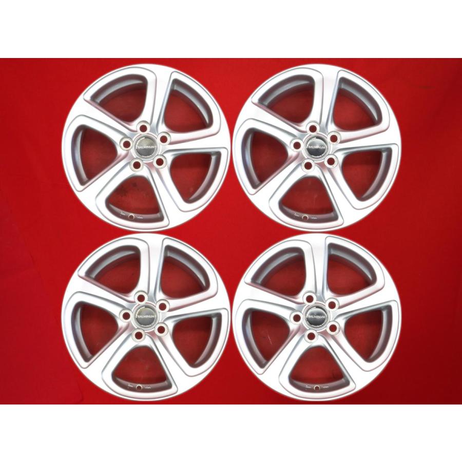 バルミナ BALMINUM ZR5 中古ホイール 4本 6.5J 15インチ PCD100 5穴 +