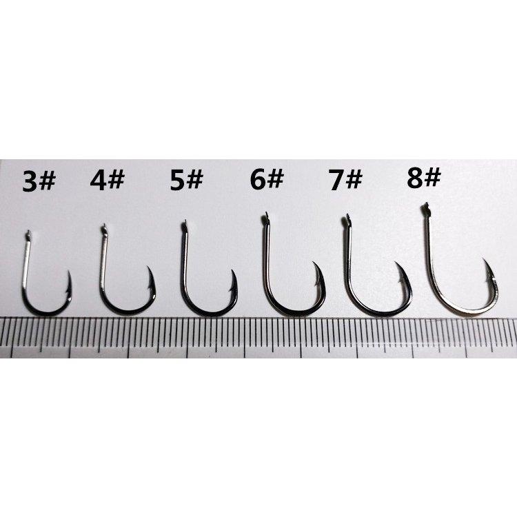 チヌ針 6号 ガンブラック 1本 バラ針 お好きな数だけ チヌ鈎 J1 : 大漁