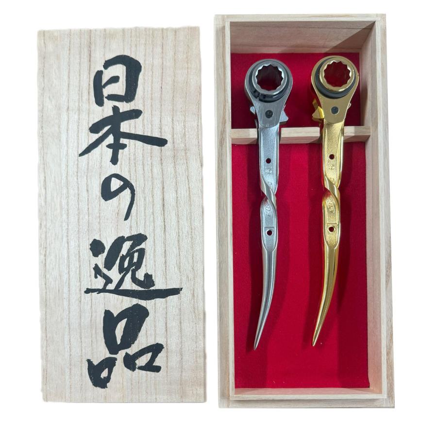 TOP工業(トップ工業) ツイスト総磨きラチェット 金×銀 日本の逸品 19