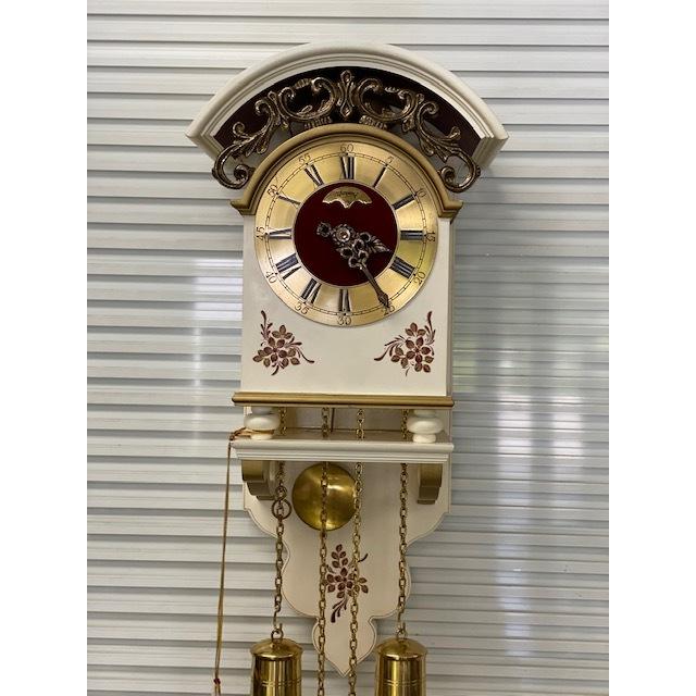 22861 J.WARMINK オランダ製 振り子時計 ホワイト デッドストック品