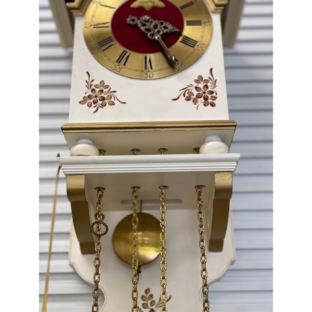 22861 J.WARMINK オランダ製 振り子時計 ホワイト デッドストック品