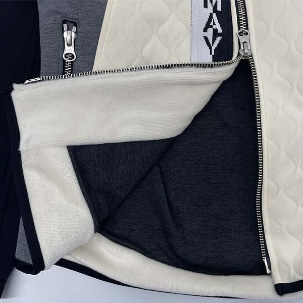 ディセンバーメイ ゴルフ ブルゾン メンズ ダンボールニット キルト