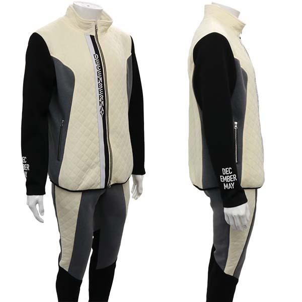 ディセンバーメイ ゴルフ ブルゾン メンズ ダンボールニット キルト