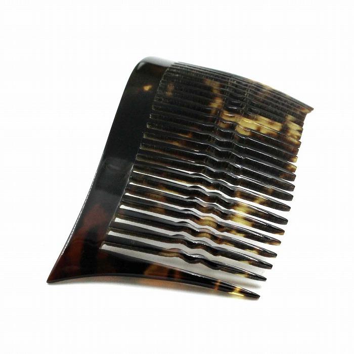 本べっ甲 櫛 黒甲 ヘア アクセサリー (のし等ギフト対応無料) 縦41ミリ