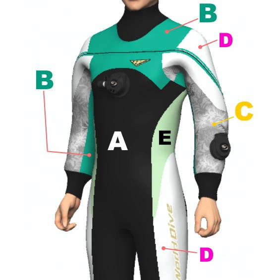 ワールドダイブ ドライスーツ ＊3.5mm／MF1／WORLD DIVE(ワールド