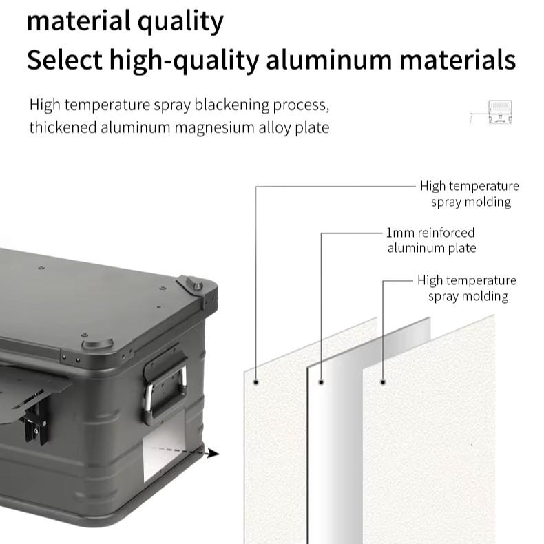 アルミ コンテナ ボックス 50L カスタムベース フルセット Rockbrook