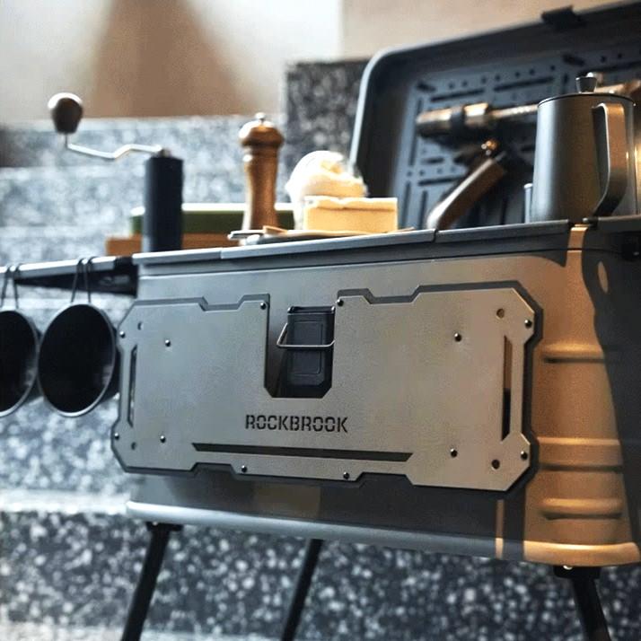 アルミ コンテナ ボックス 50L カスタムベース フルセット スタンド付