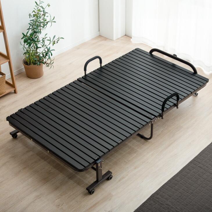 タンスのゲン 折りたたみベッド ベッド シングル 簡易ベッド 桐 すのこ