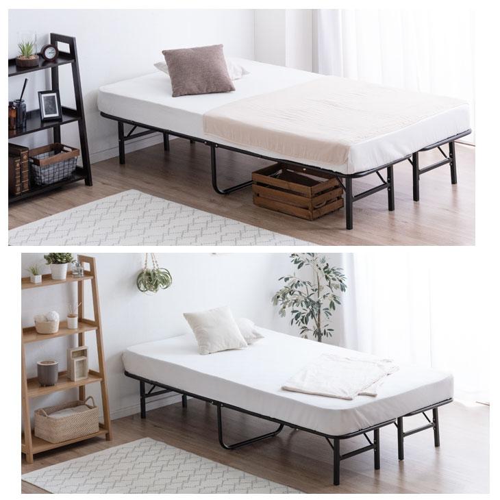 タンスのゲン ベッド ダブル 折りたたみベッド ダブルベッド パイプ