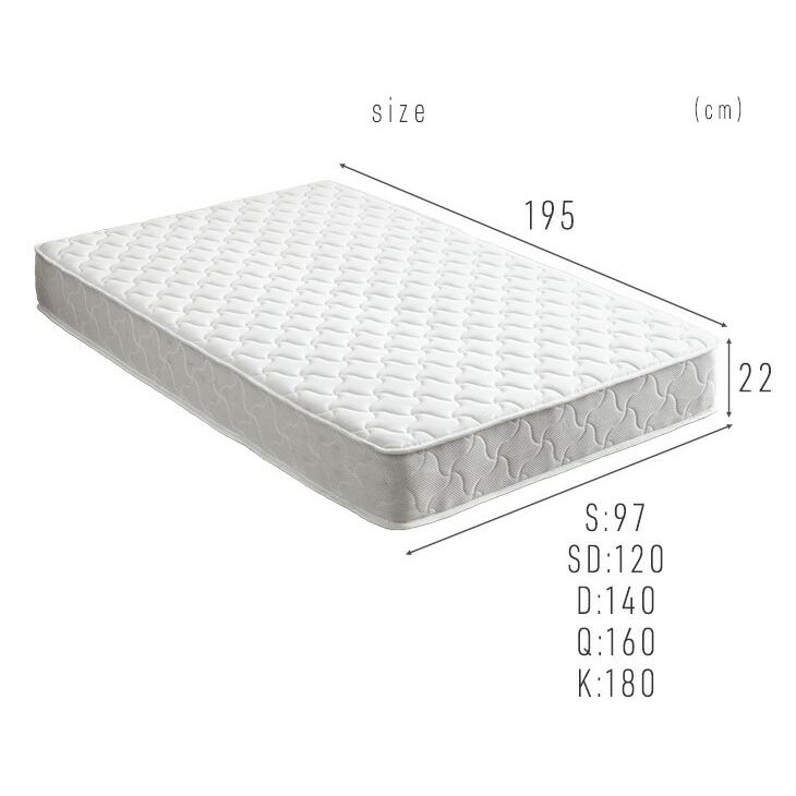 タンスのゲン マットレス セミダブル 厚さ22cm ポケットコイル