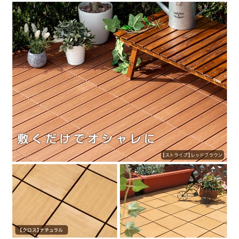 タンスのゲン ウッドパネル ウッドデッキ 人工木 216枚セット