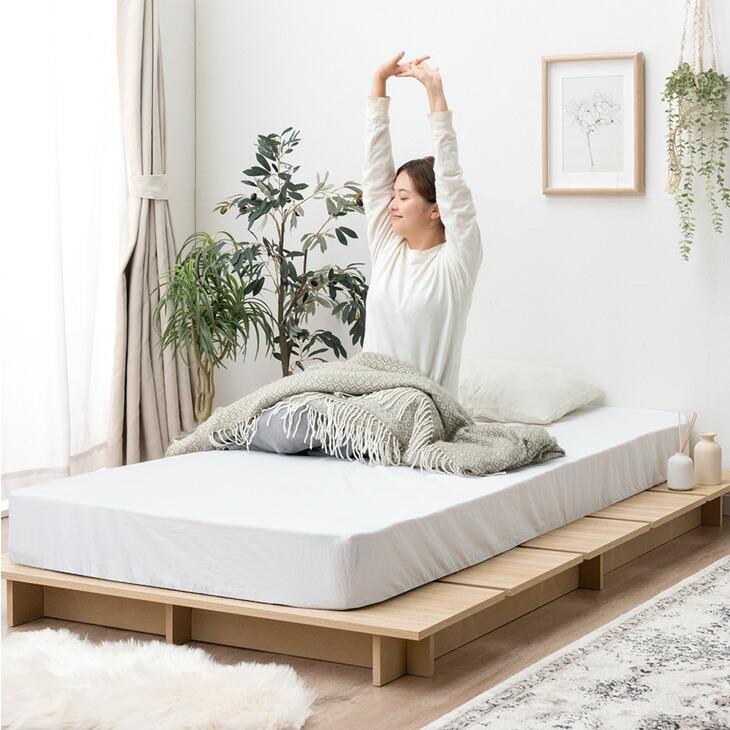 タンスのゲン ベッド ベッドフレーム シングル ステージベッド