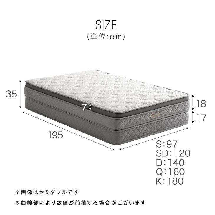 タンスのゲン 8日+5% マットレス ダブル 超極厚 35cm 高反発