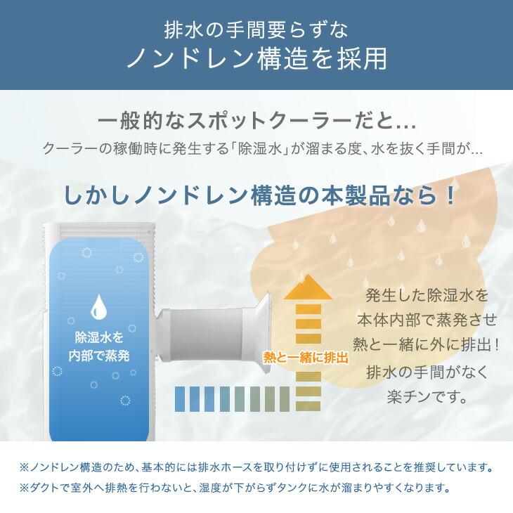 タンスのゲン スポットクーラー 冷風機 スポットエアコン 2.3kW 家庭用