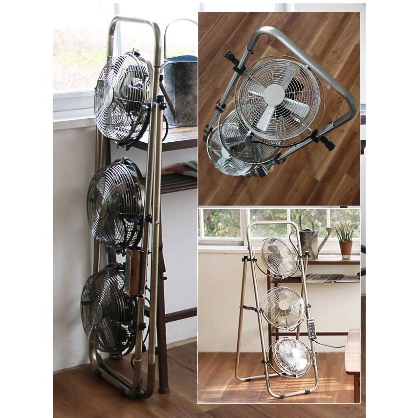 メタルトリプルファン8インチ PR-F034 縦型3連の扇風機