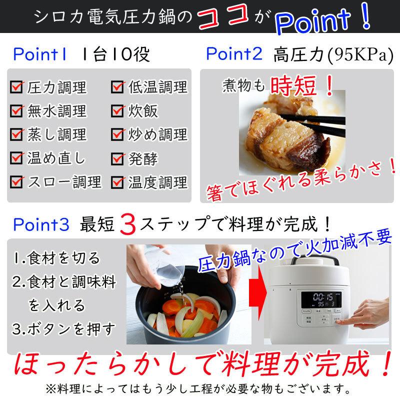 siroca（シロカ） 圧力鍋 電気 SP-2DP251 レシピ本 特典付き おうち