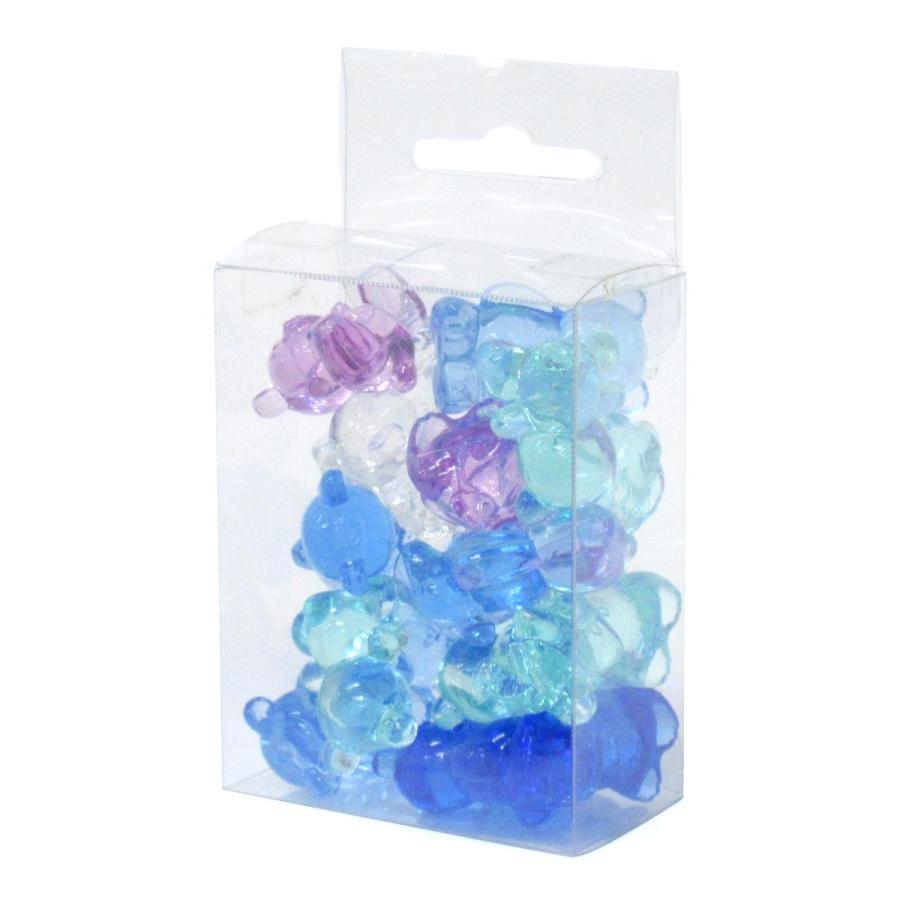 カラー宝石 おもちゃ アクリルアイス ベア マリン 16pcs/85g 宝石