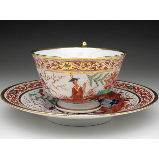 ROYAL WORCESTER ウースター 金彩東洋人物風景絵 カップ＆ソーサー