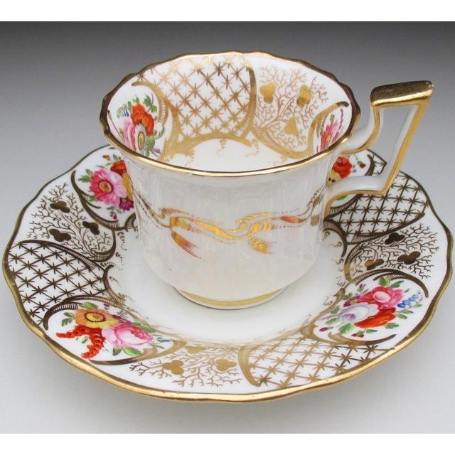 コールポート 金彩花束絵 ティー＆コーヒーカップ＆ソーサー