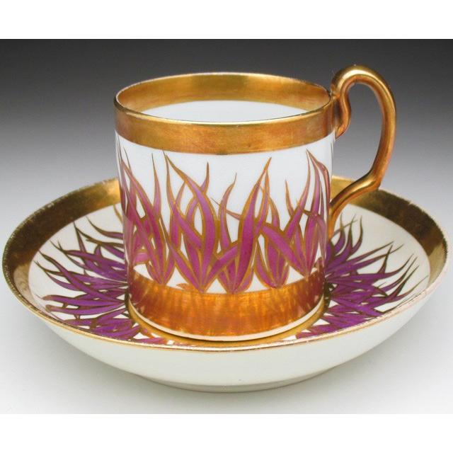 MINTON（ミントン） 金彩草文 カップ＆ソーサー アンティーク 19世紀