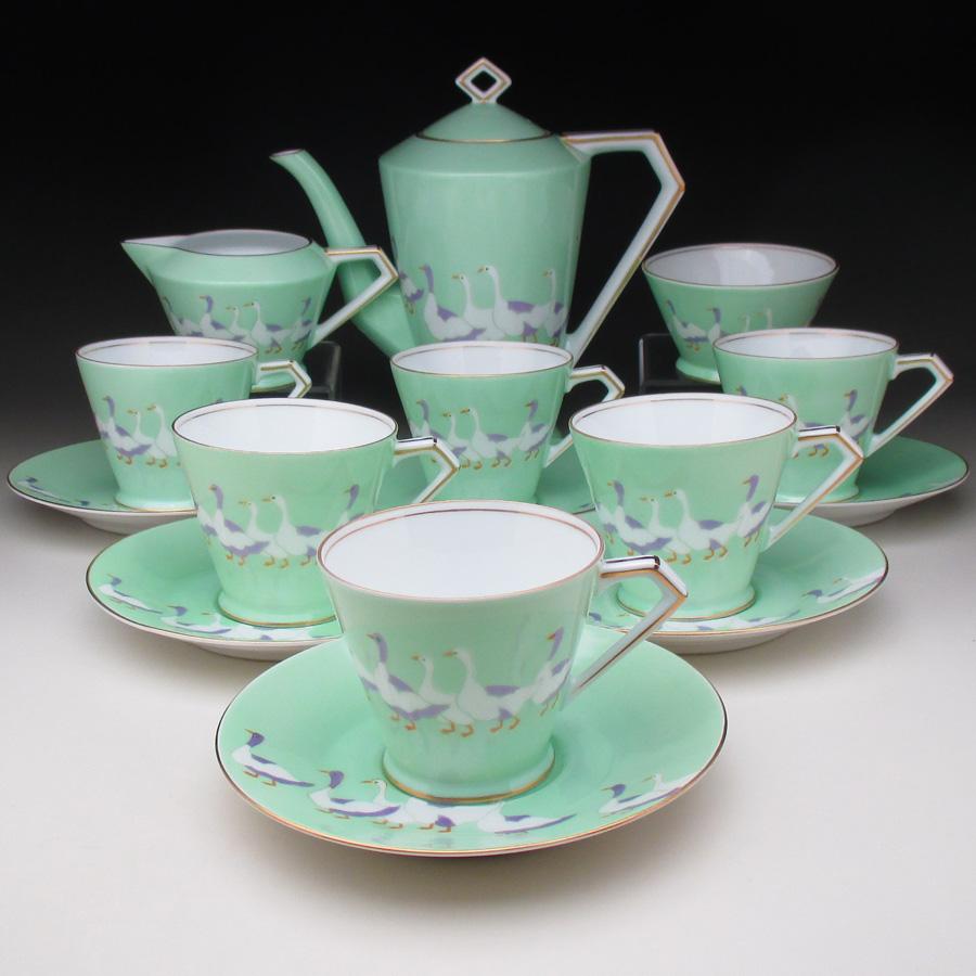 ノリタケ オールドノリタケ ダック絵コーヒーセット カップ＆ソーサー