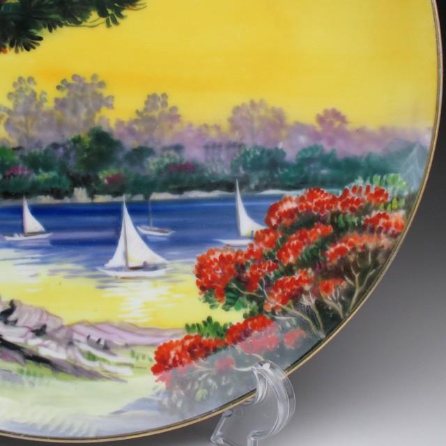 ノリタケ オールドノリタケ 市ノ木慶治 風景絵 プレート 飾り皿 25cm