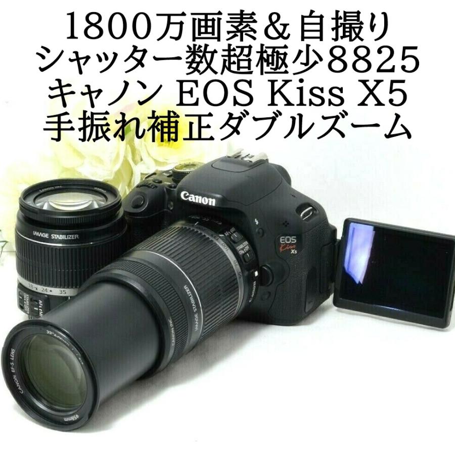 ❤️お得なフォロー割❤️ キャノンCanonKissX5極美品ダブルレンズ