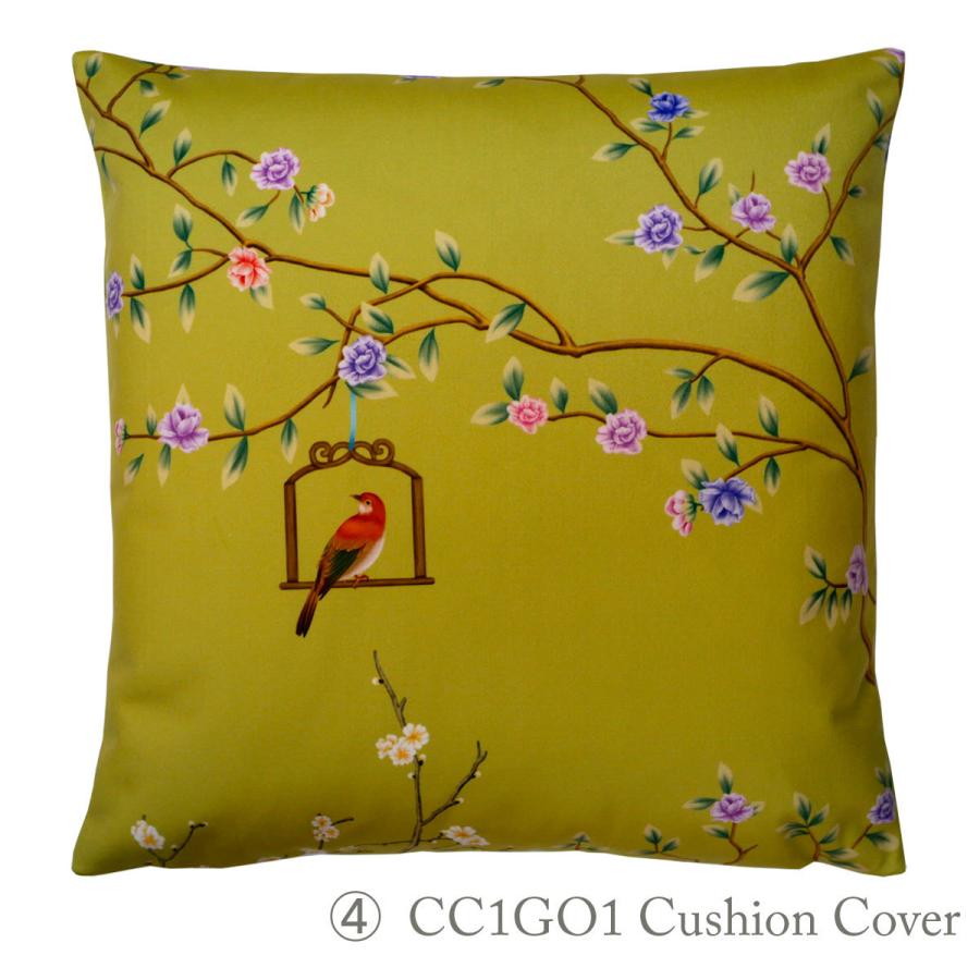 THE-SECRET-GARDEN シノワズリ クッションカバー 45×45 全4種類 花鳥柄