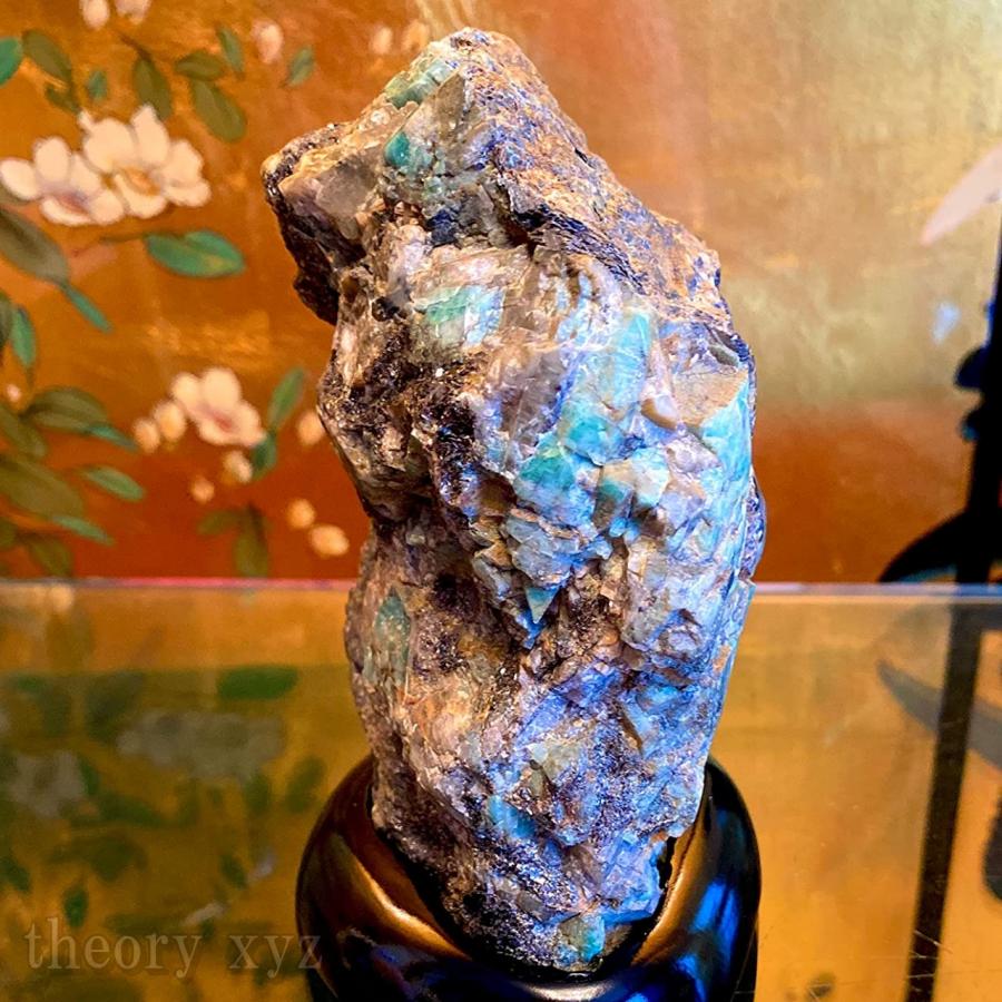 theory xyz エメラルド 原石 大型 置物 甲府研磨 宝石(鑑別書付) 1202g