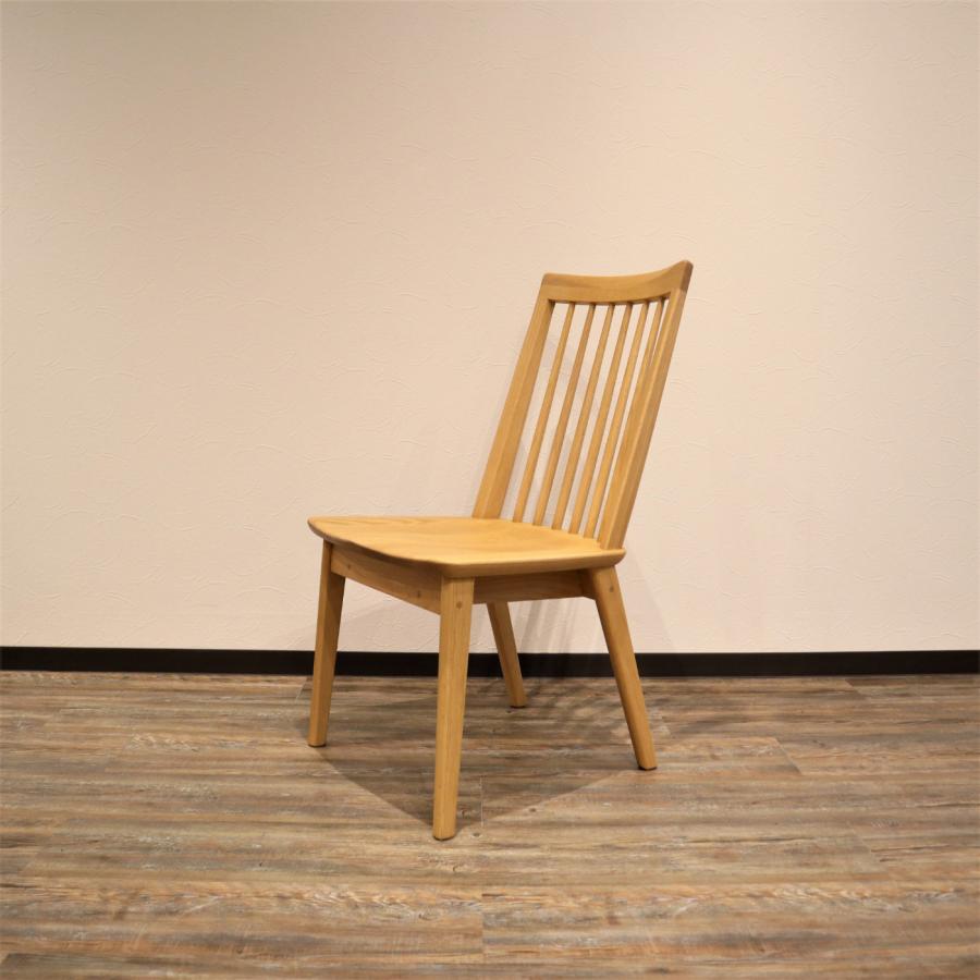 浜本工芸 ダイニングチェア 無垢 北欧 肘無し アームレスチェア イス