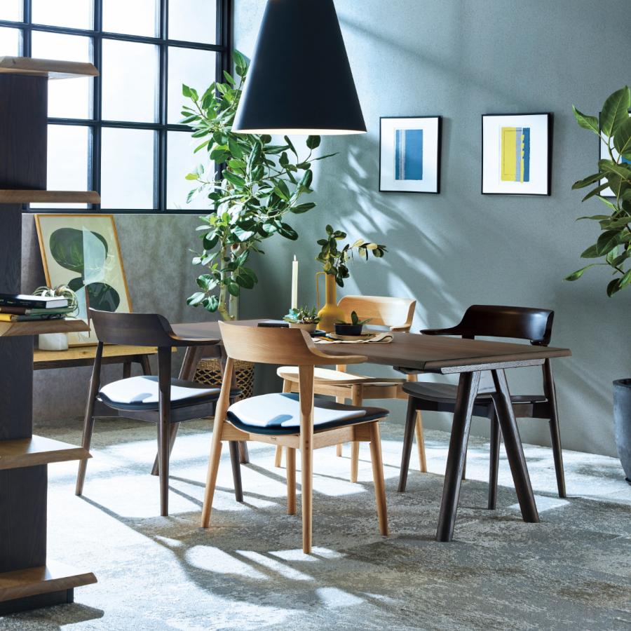 浜本工芸 椅子 ダイニングチェア ショートアーム 無垢 いす 北欧 肘