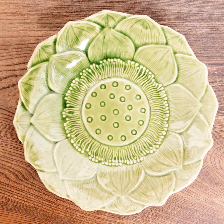 蓮 ハスの花 睡蓮 タイ エスニック気分を盛り上げる ロータスプレート