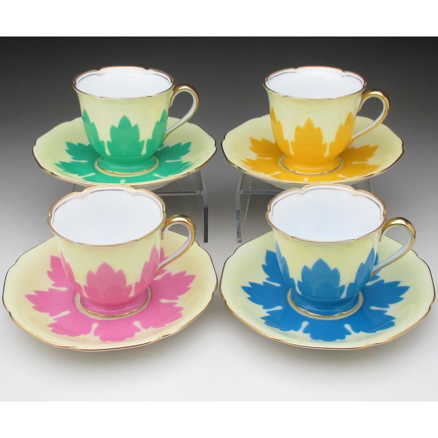 ノリタケ オールドノリタケ 金彩花文 カップ＆ソーサー 4色セット