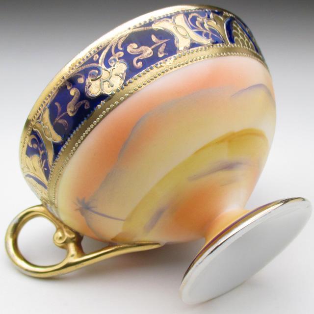 ノリタケ オールドノリタケ コバルト金盛り砂漠風景絵 カップ