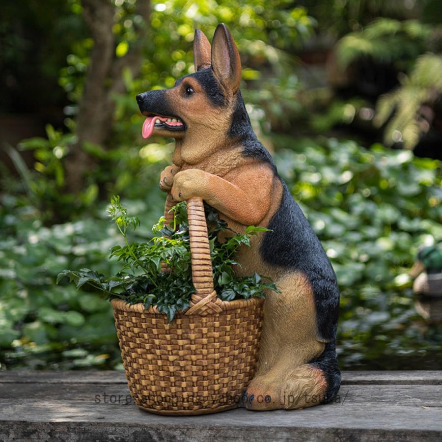 ガーデニング 置物 動物 ガーデンオーナメント 犬 カントリー雑貨